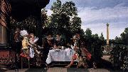 Esaias Van de Velde Merry company banqueting on a terrace oil painting reproduction